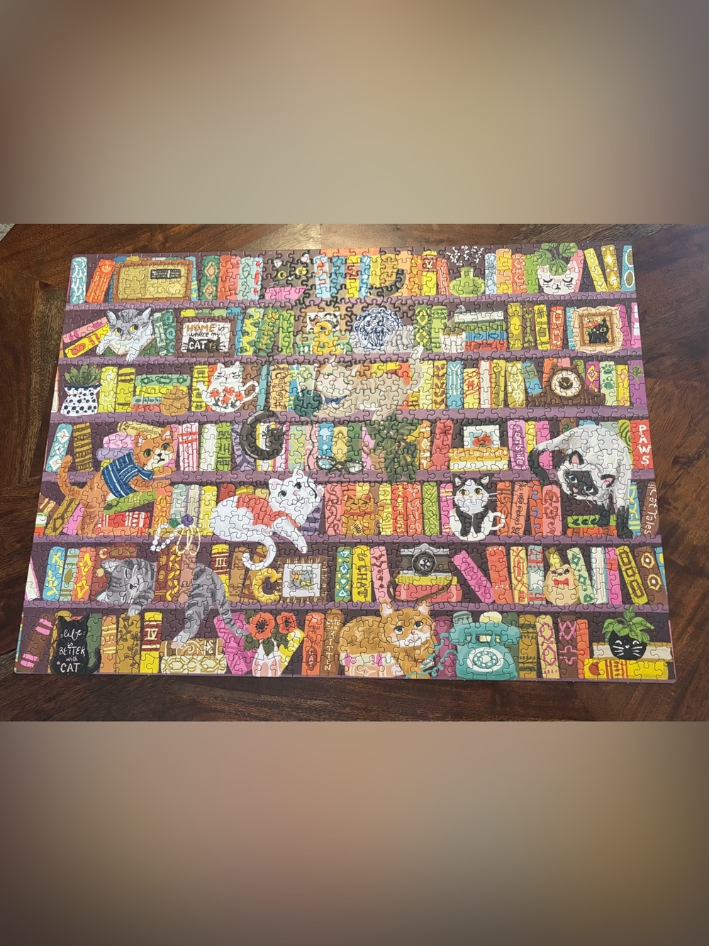 Purple Cat Library 1000-Piece Jigsaw Puzzle